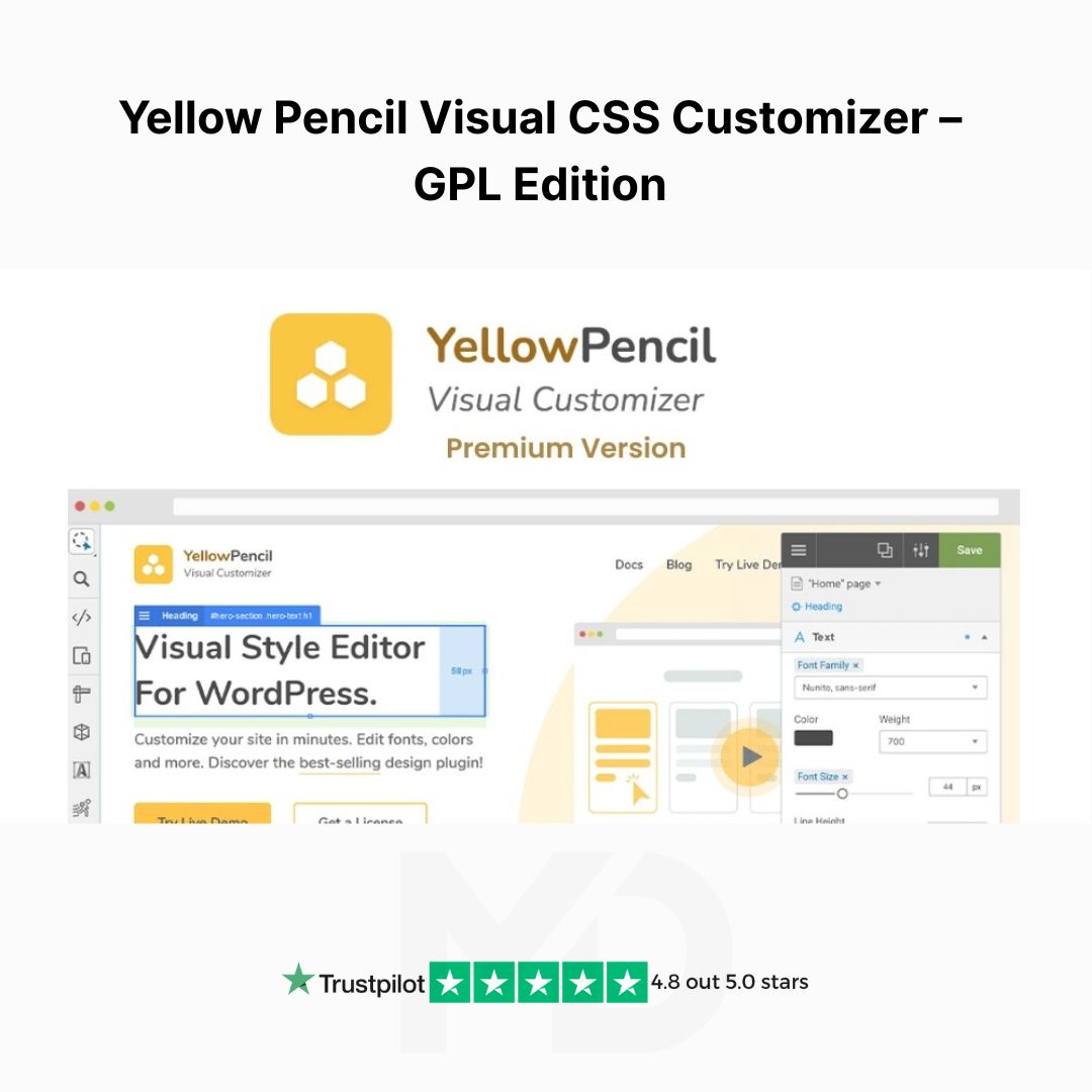 Yellow Pencil Visual CSS Customizer – Edition 7.6.7 - MD Digitals