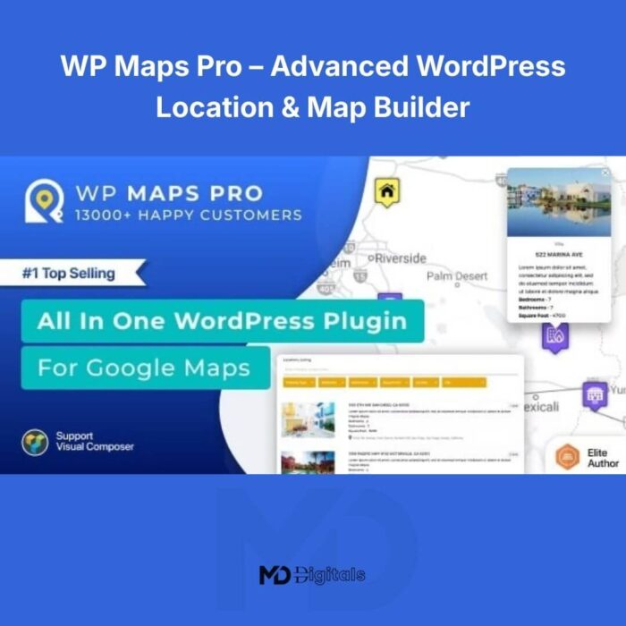WP Maps Pro – Advanced WordPress Location & Map Builder 6.0.4 - MD Digitals